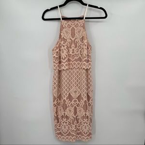 Missguided Pink Lace Dress